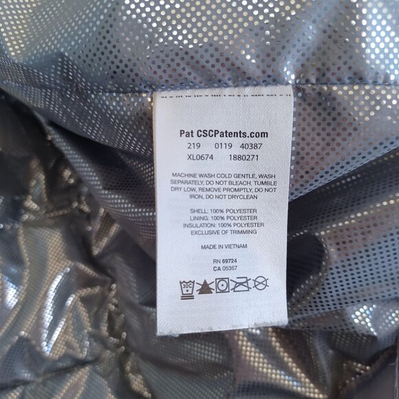 Columbia Interchange Jacket Gray Quilted Puffer Full Zip w Pockets Womens Medium - Picture 11 of 13